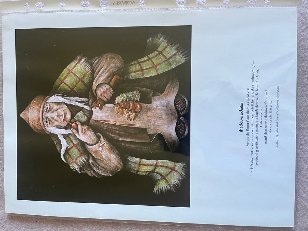 Shadows Udegan A4 Print By Carolyn Hillyer with Poem