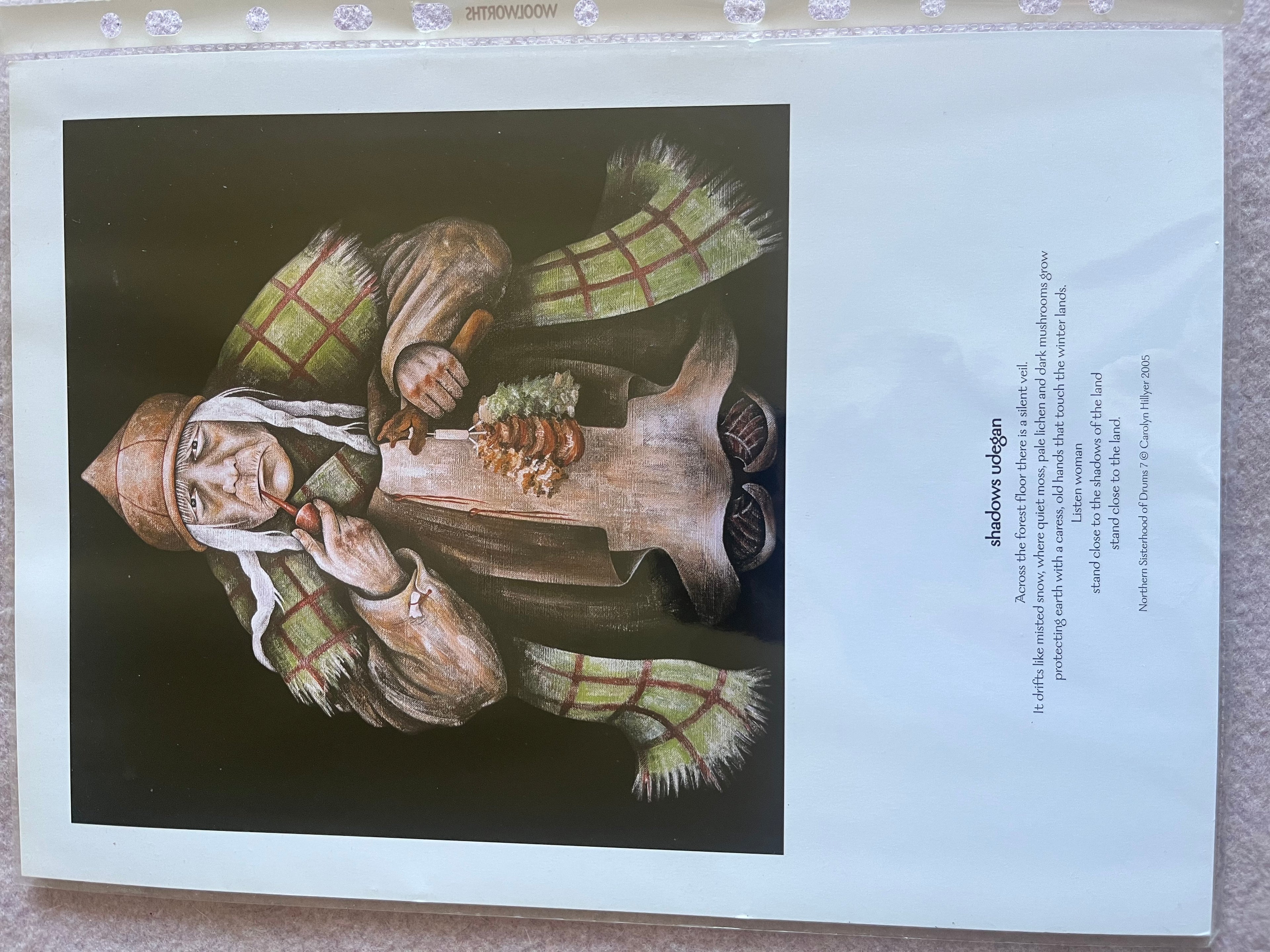 Shadows Udegan A4 Print By Carolyn Hillyer with Poem