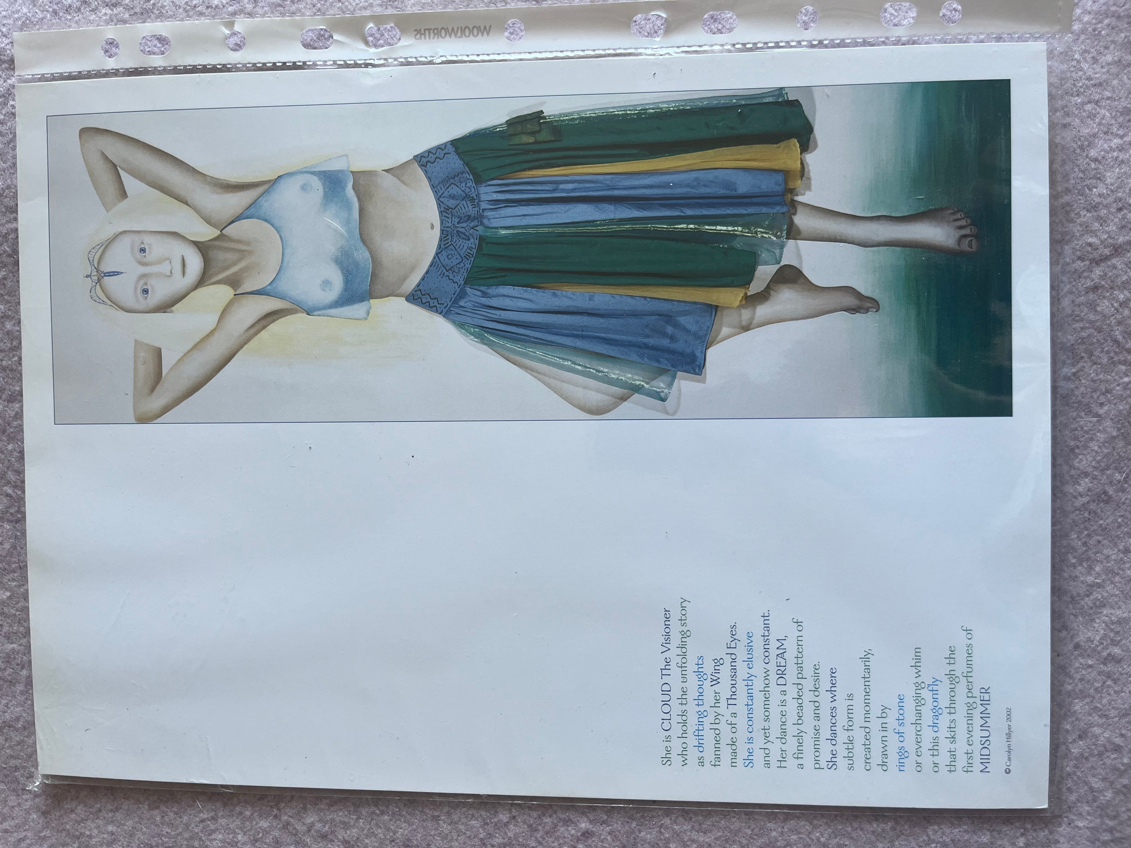 Cloud The Visioner A4 Print by Carolyn Hillyer with Poem