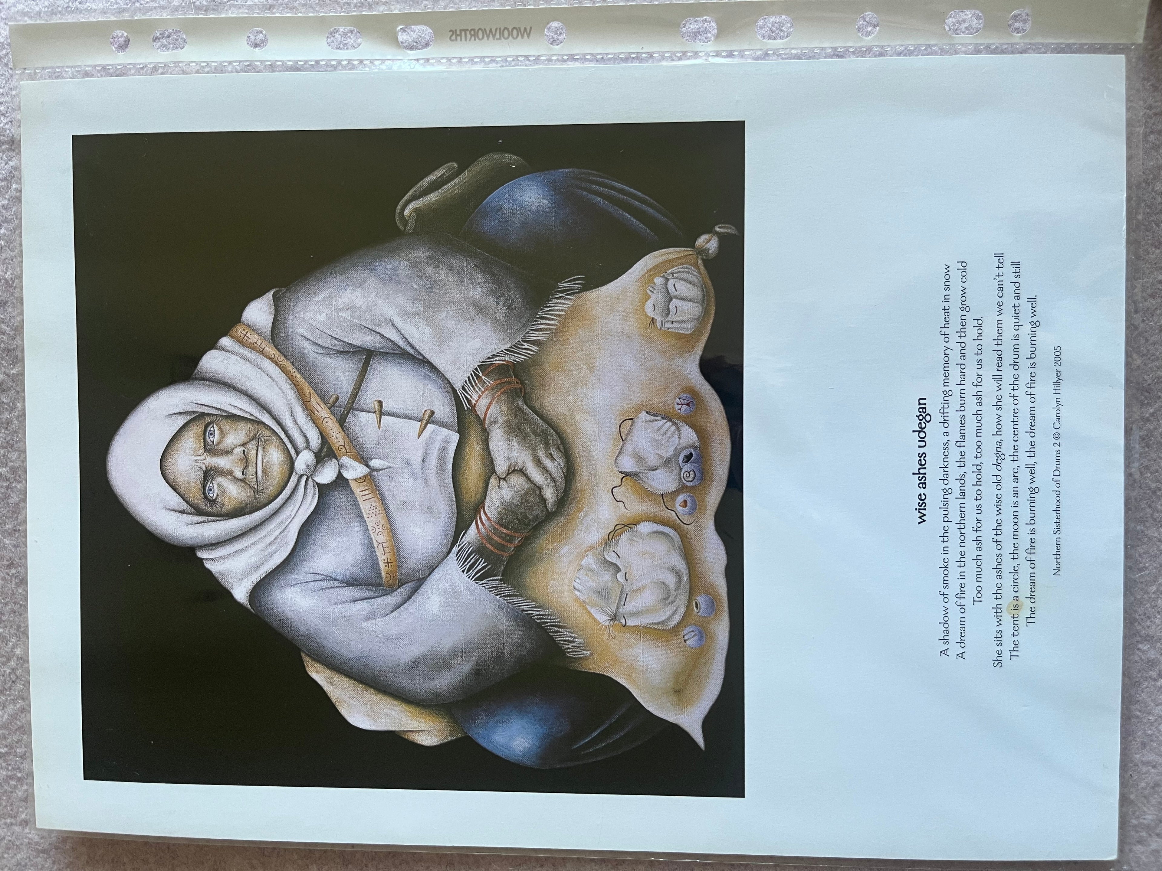 Wise Ashes Udegan A4 Print By Carolyn Hillyer with Poem